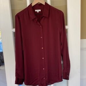 Equipment Burgundy Blouse